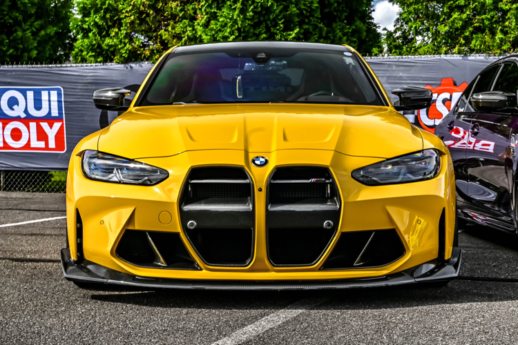 csl style carbon fiber front bumper lip for 21 24 bmw g80 m3 g82 g83 m4