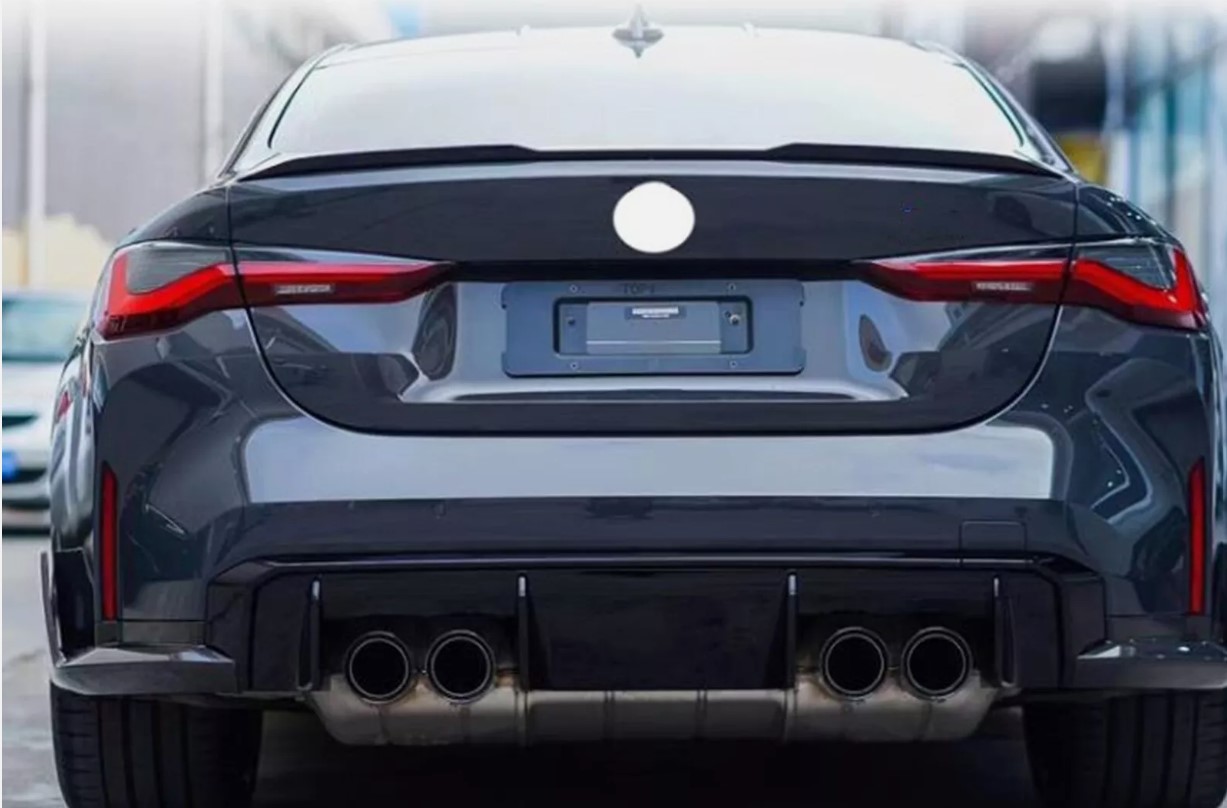 m performance style carbon diffuser rear splitter 3pcs for 2021 2024 bmw m3 m4 g80 g82