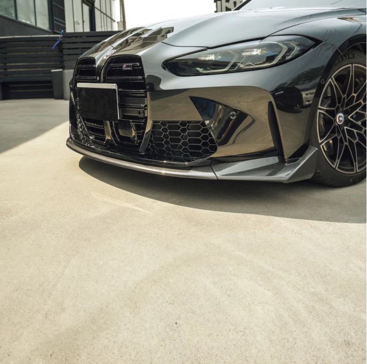 csl style carbon fiber front bumper lip for 21 24 bmw g80 m3 g82 g83 m4