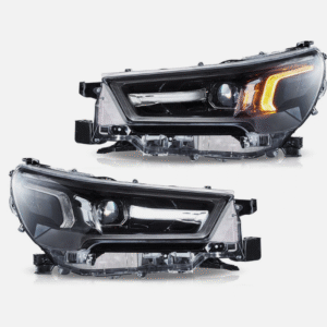3d black full led projector headlights for 21 24 toyota hilux revo head lights