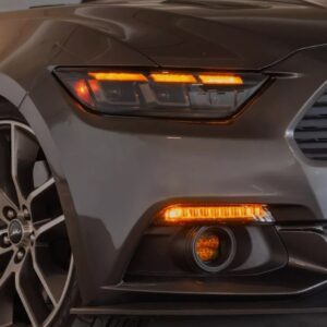 tri led drl dynamic led headlights for 2015 2017 ford mustang gt350 gt500 head lights