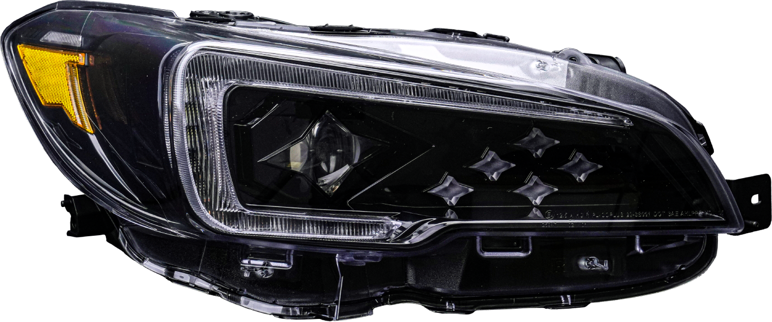coplus stellar star logo led drl headlights for 14 17 subaru wrx sti levorg va