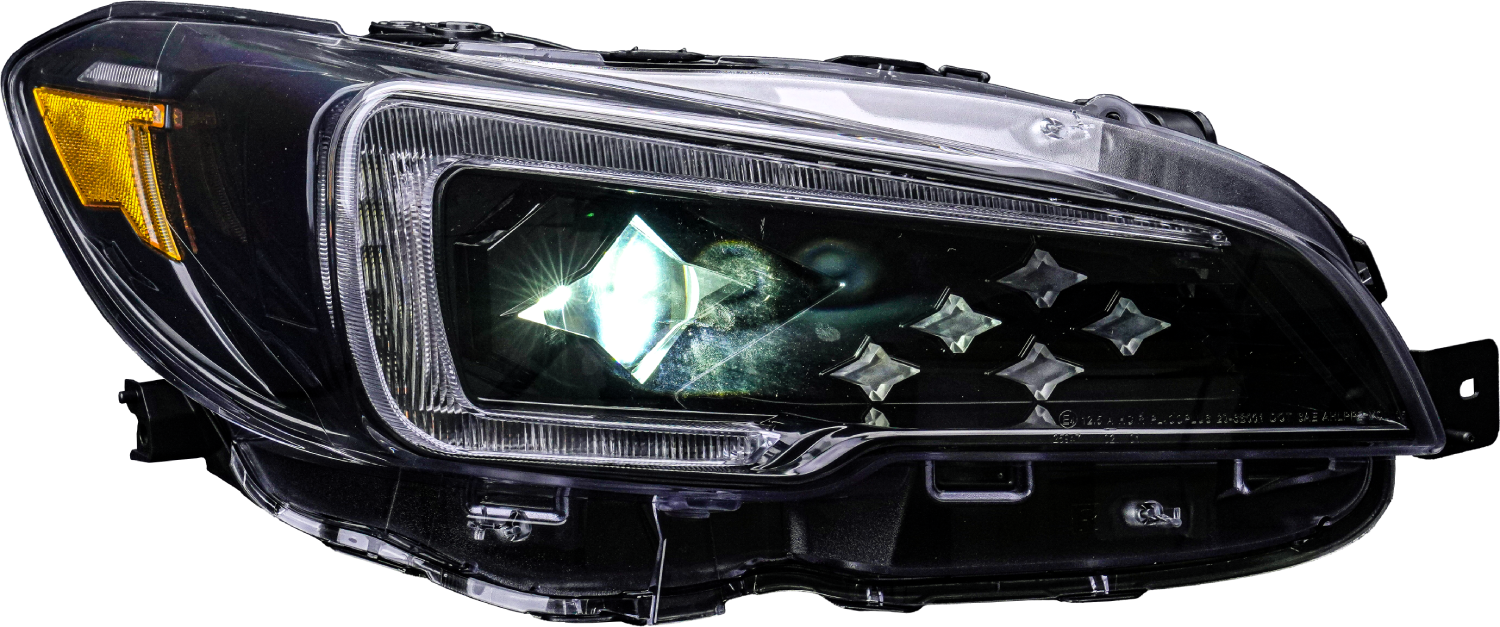 coplus stellar star logo led drl headlights for 14 17 subaru wrx sti levorg va