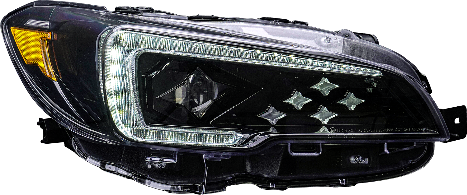 coplus stellar star logo led drl headlights for 14 17 subaru wrx sti levorg va