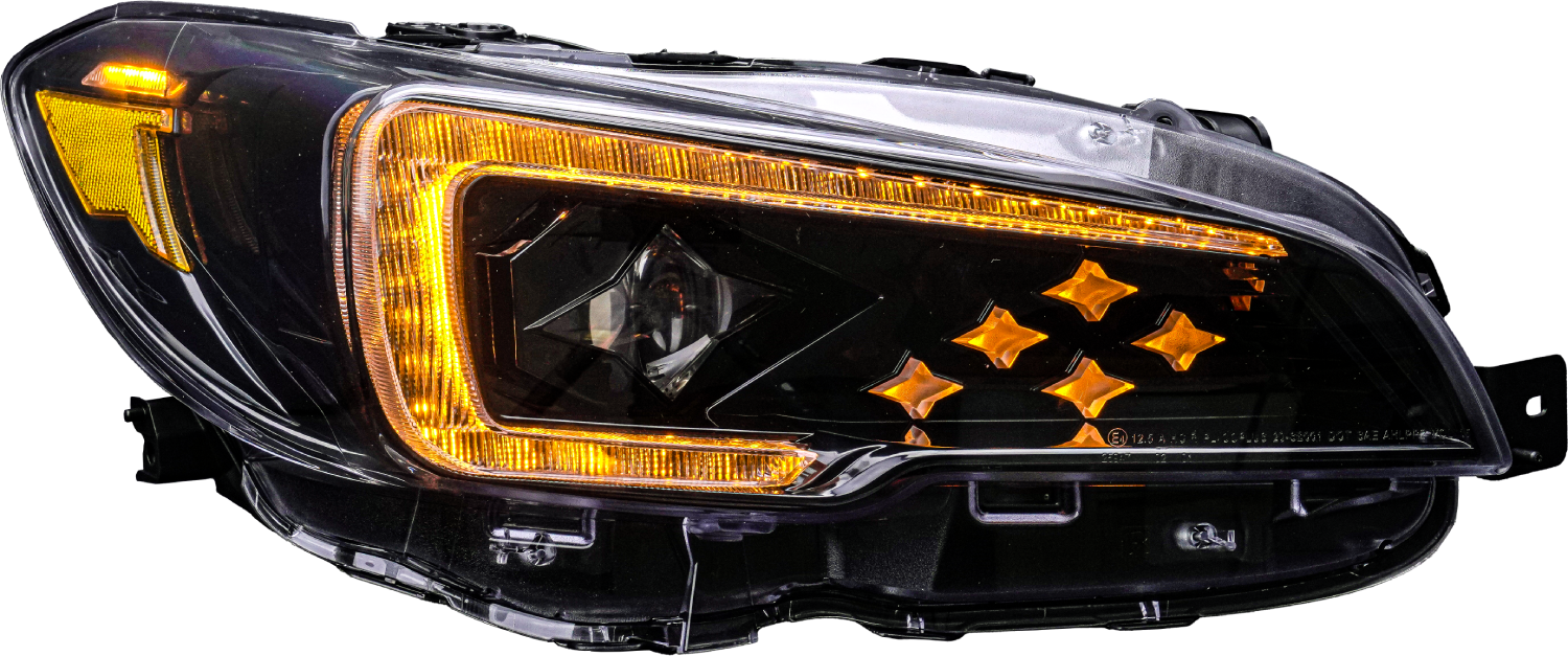 coplus stellar star logo led drl headlights for 14 17 subaru wrx sti levorg va