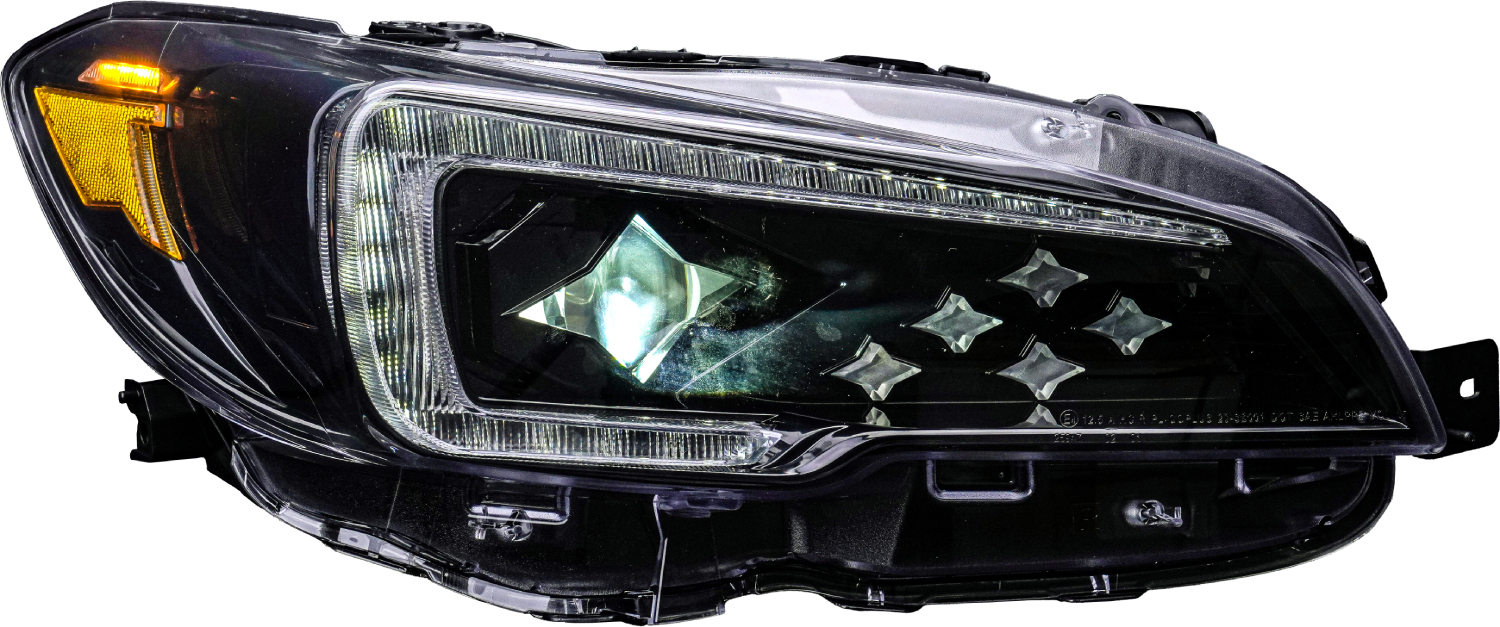 coplus stellar star logo led drl headlights for 14 17 subaru wrx sti levorg va