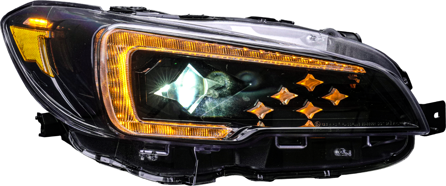 coplus stellar star logo led drl headlights for 14 17 subaru wrx sti levorg va