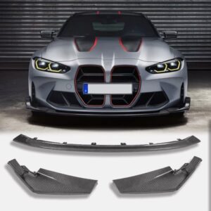 csl style carbon fiber front bumper lip for 21 24 bmw g80 m3 g82 g83 m4
