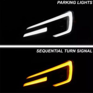 apex led drl dynamic blinker headlights for 18 21 subaru wrx sti v1 levorg