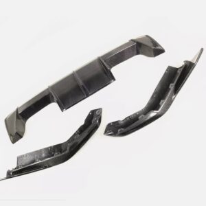 m performance style carbon diffuser rear splitter 3pcs for 2021 2024 bmw m3 m4 g80 g82
