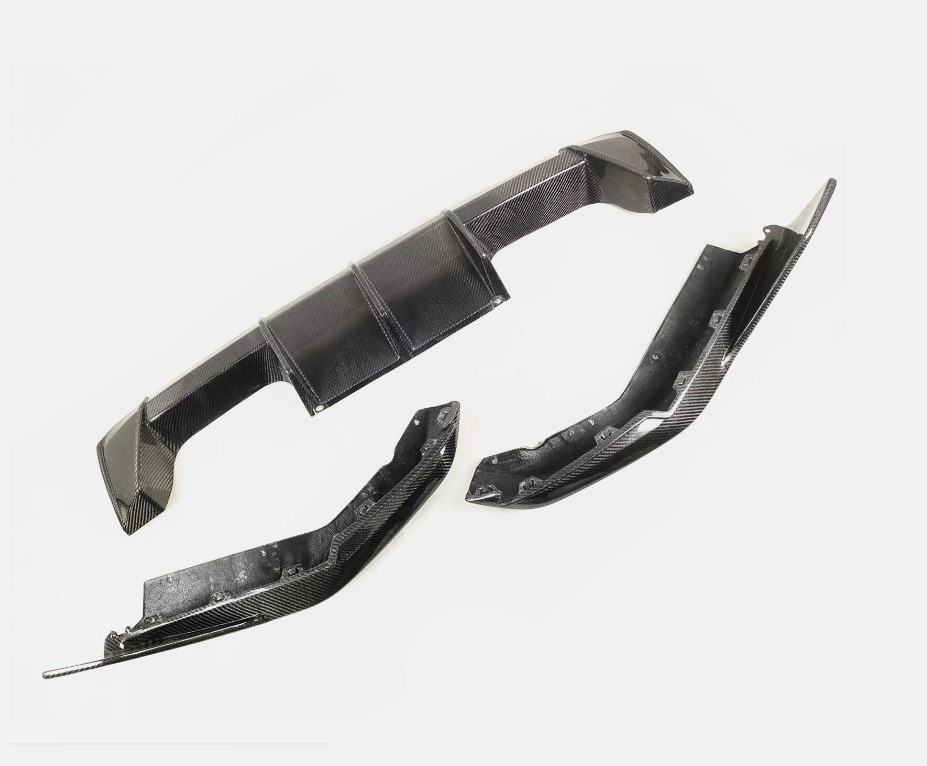 m performance style carbon diffuser rear splitter 3pcs for 2021 2024 bmw m3 m4 g80 g82