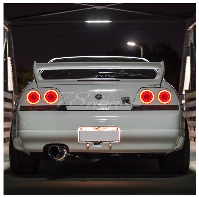 78 works fiber ring led taillights for 93 98 nissan skyline r33 gtr gts25t gtst tail lights