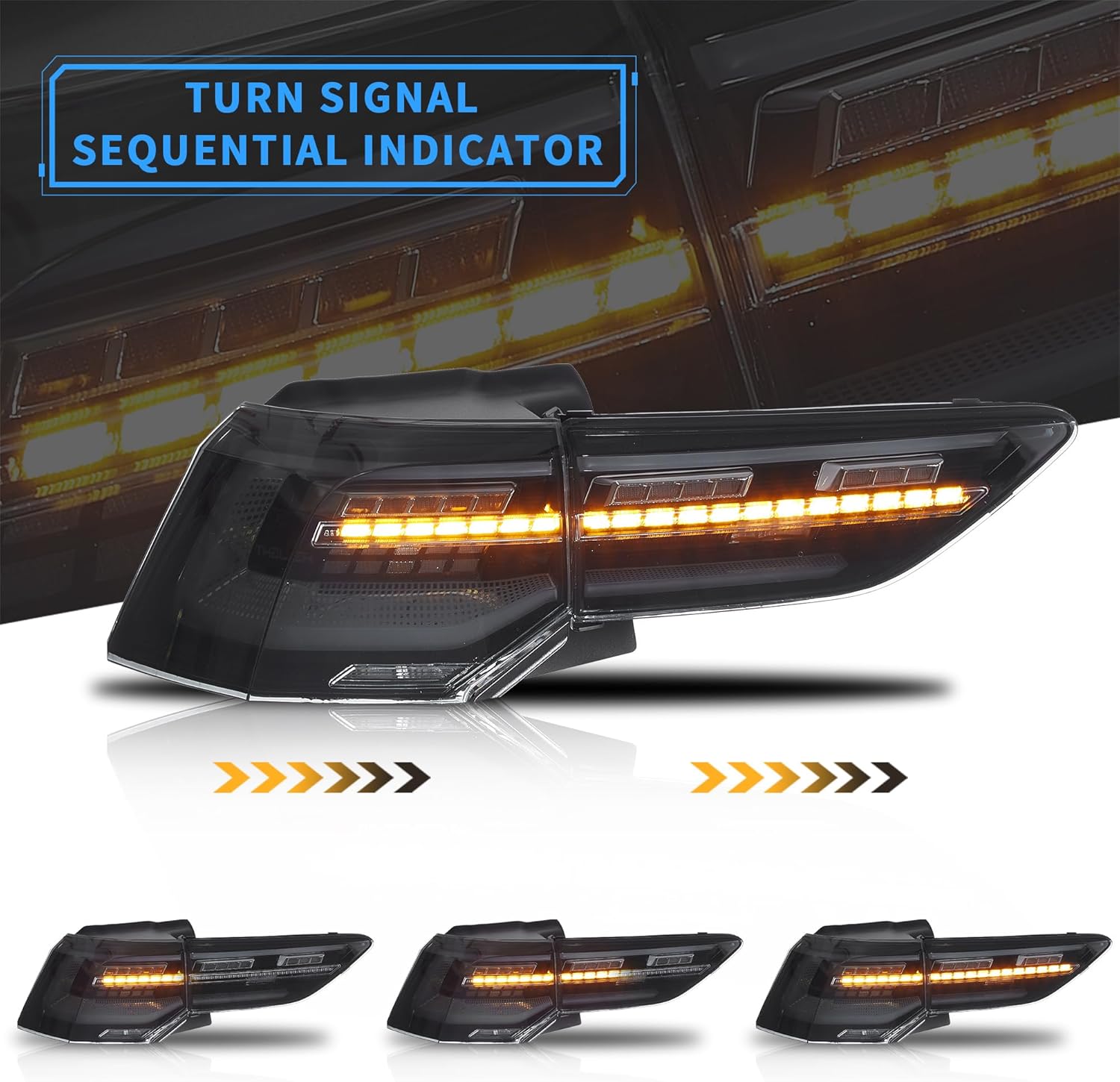 mk8 r style smoke led dynamic tail lights for 2021 2024 vw golf 8 viii taillights