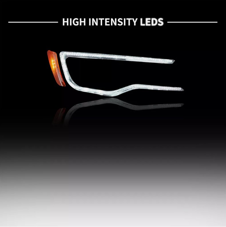 led drl projector headlights for 11 13 jeep grand cherokee (wk2) w/ startup animation blue drl