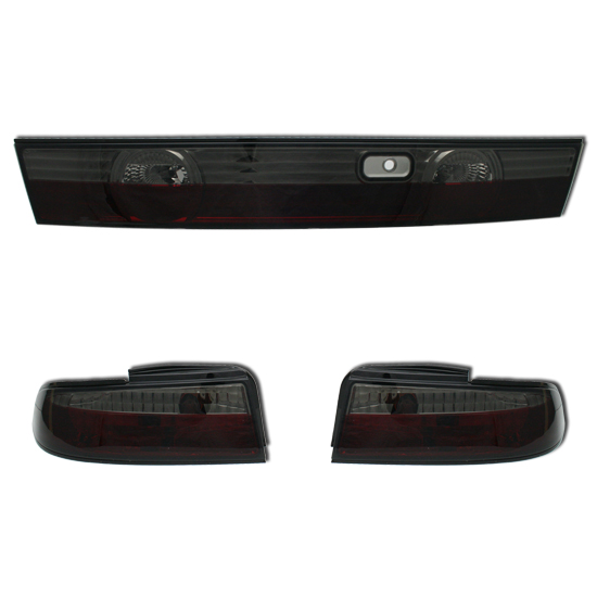 jdm smoke red taillights & garnish for 93 98 nissan silvia s14 200sx tail lights