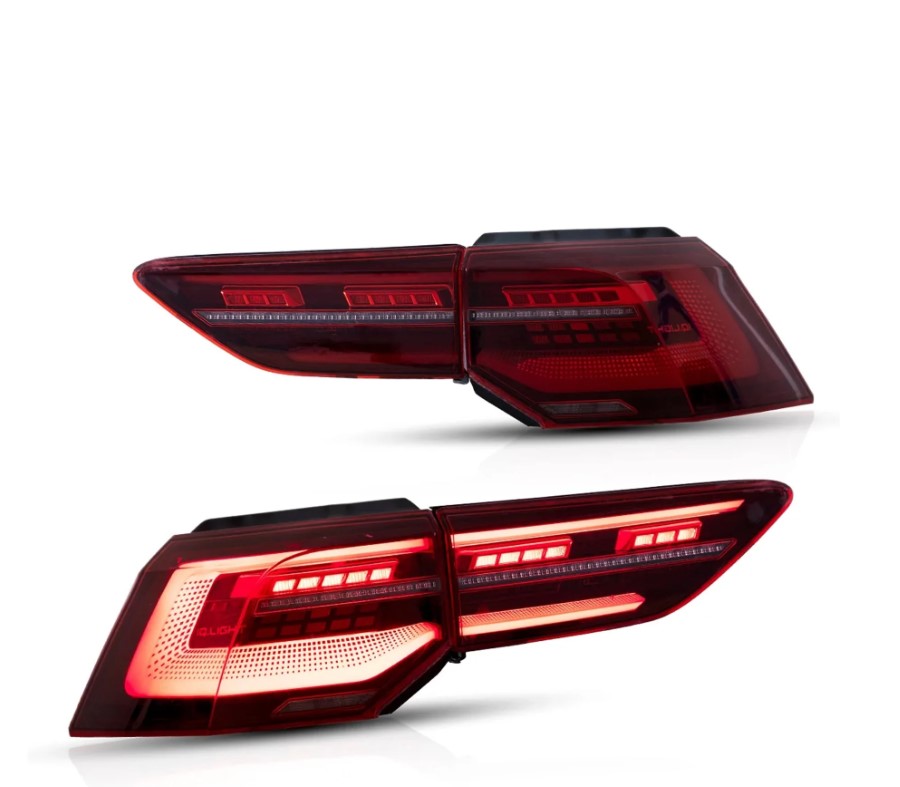 mk8 r style red led dynamic tail lights for 2021 2024 vw golf 8 viii taillights