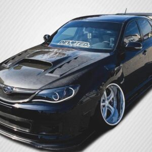 varis style carbon fiber bonnet hood for 07 13 subaru impreza wrx sti g3 grb gvb