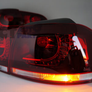 golf r style clear red full led taillights for 2009 2013 vw golf 6 vi mk6 tsi tdi gti