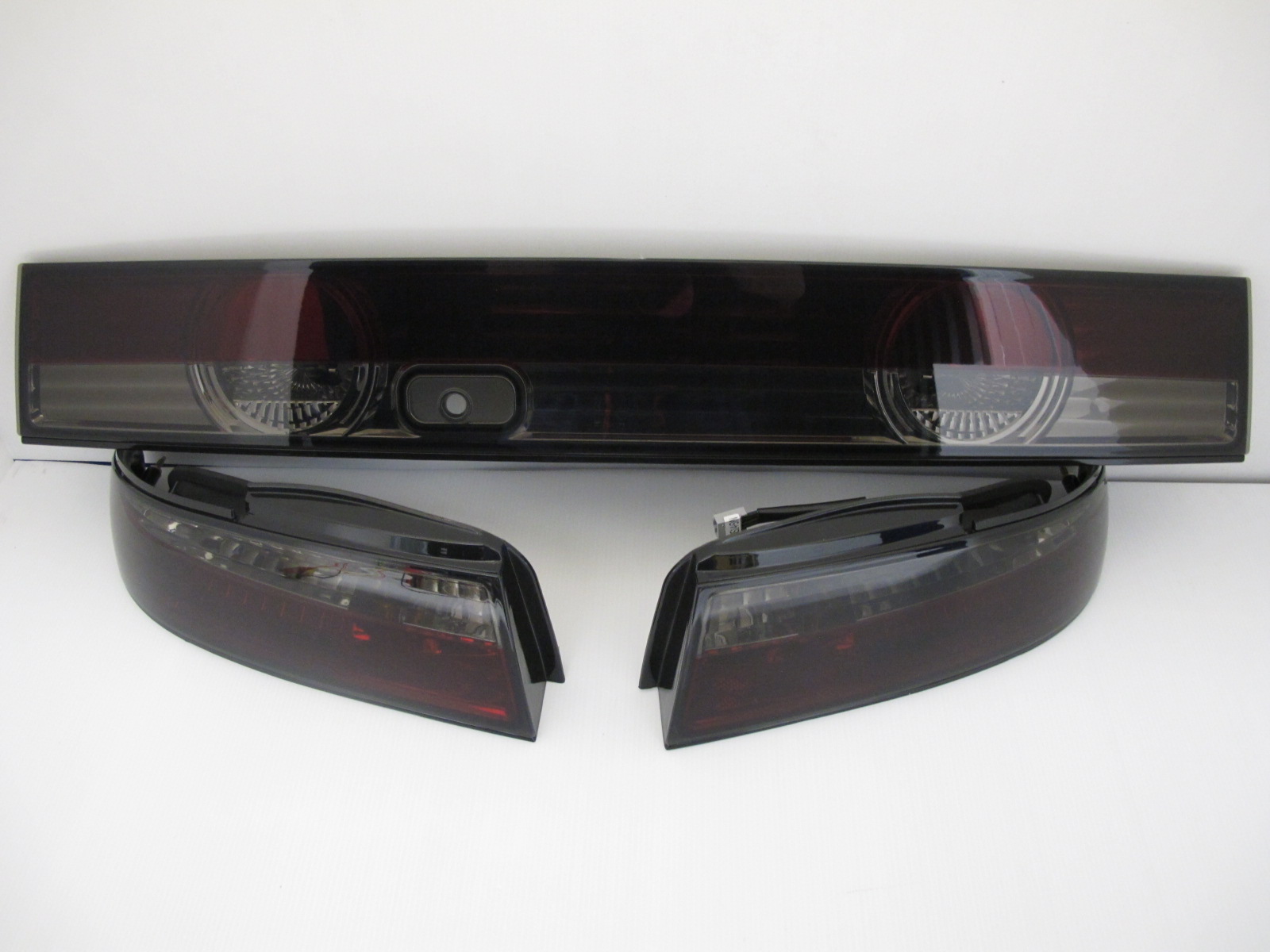 jdm smoke red taillights & garnish for 93 98 nissan silvia s14 200sx tail lights