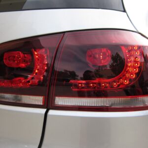 golf r style clear red full led taillights for 2009 2013 vw golf 6 vi mk6 tsi tdi gti