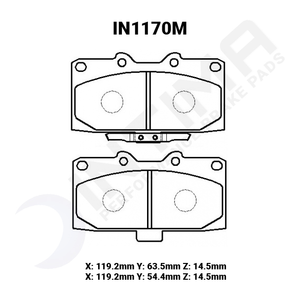 intima ss brake pad set – nissan silvia s14/s15/z32 300zx/skyline (front)