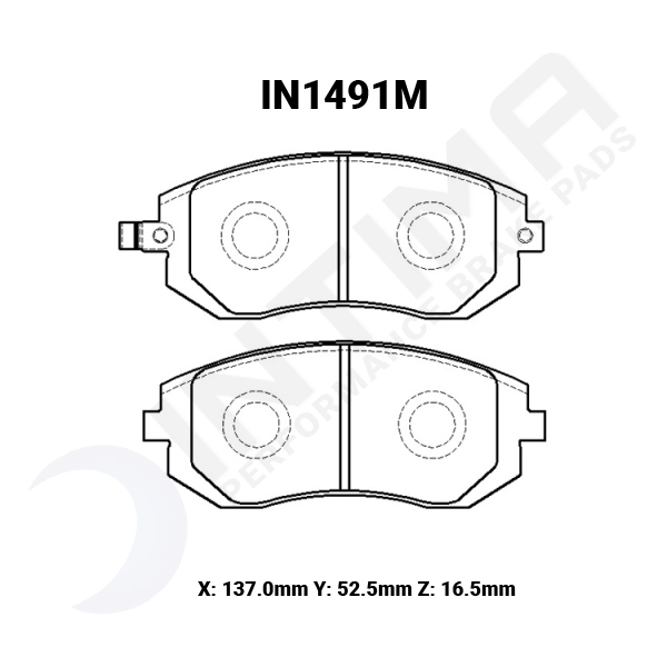 intima rr brake pad set – subaru brz/toyota 86/wrx 2008 2014 (front)