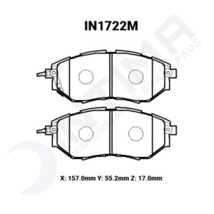 intima ss brake pad set – subaru wrx 2015 2021/levorg 2015 2021 (front)