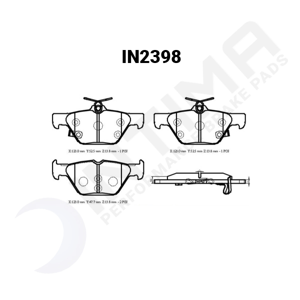 intima ss brake pad set – subaru wrx cvt 2018 2022+/levorg (rear)
