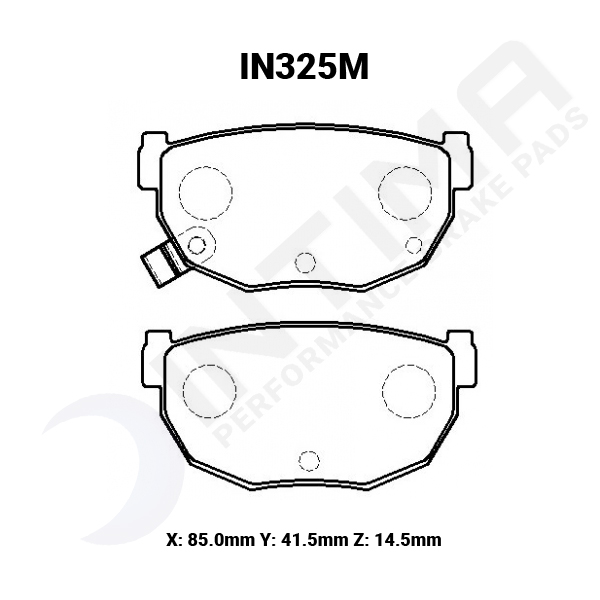 intima ss brake pad set – nissan silvia s13/s14/s15 (rear)