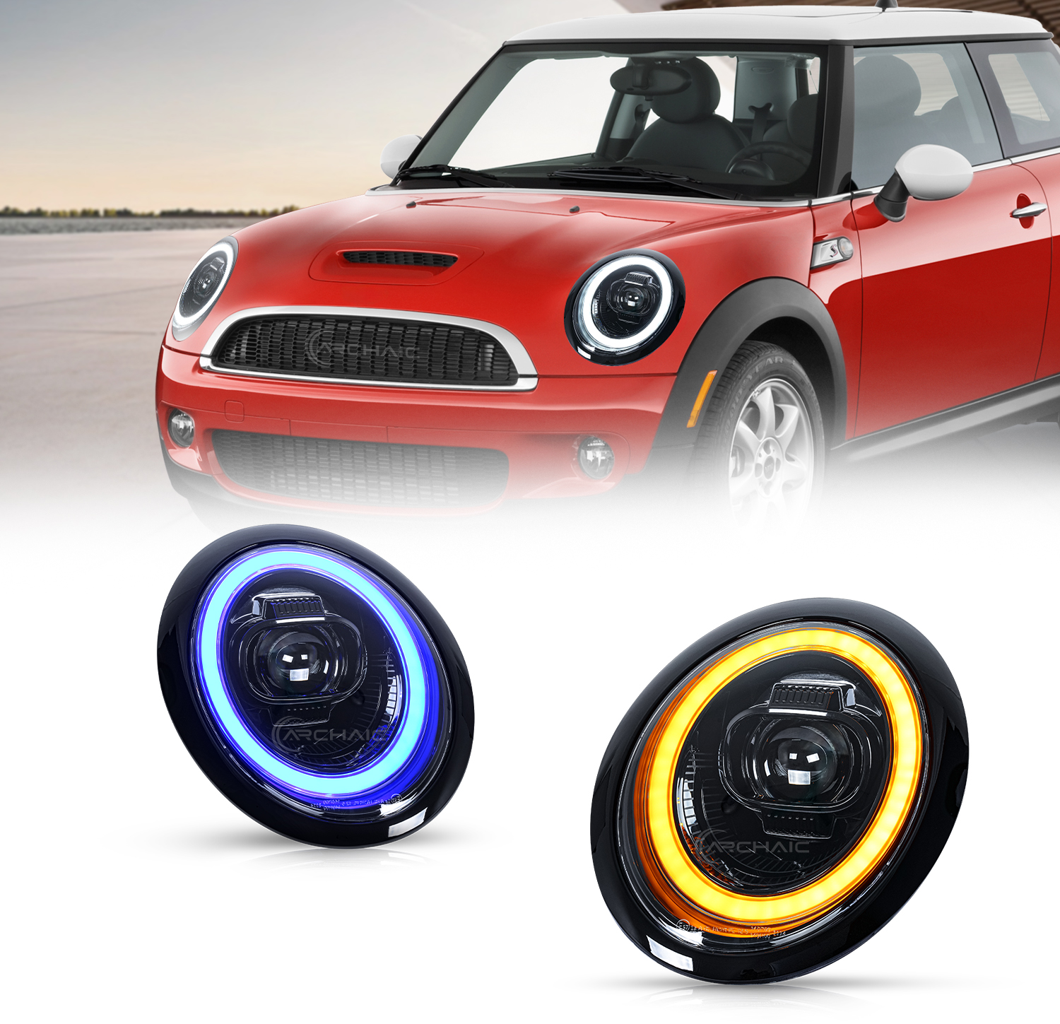 led projector led dynamic headlights for 01 07 mini cooper r50 r52 r53