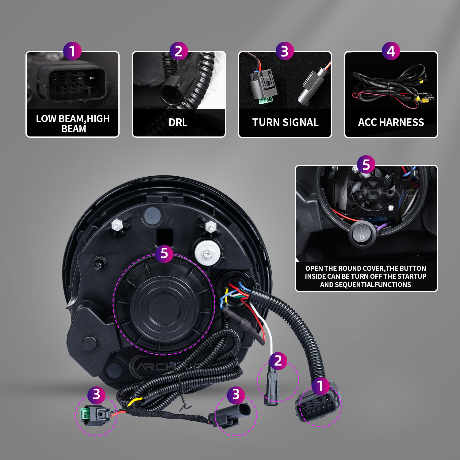 led projector led dynamic headlights for 01 07 mini cooper r50 r52 r53
