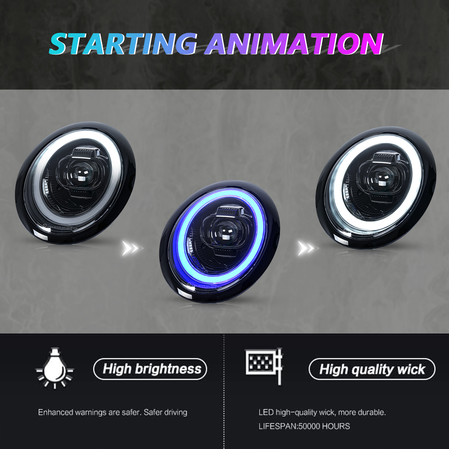 led projector led dynamic headlights for 01 07 mini cooper r50 r52 r53