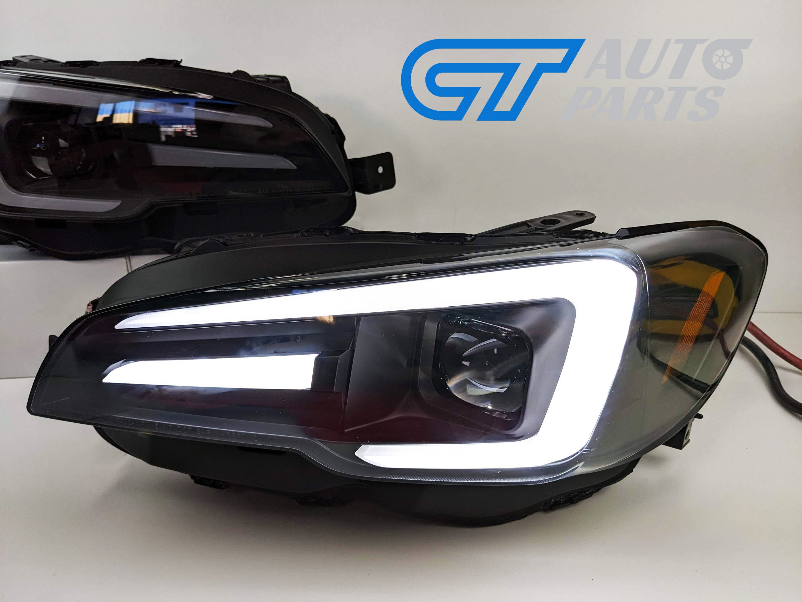 apex led drl dynamic blinker headlights for 18 21 subaru wrx sti v1 levorg