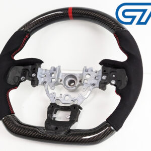 carbon cf alcantara steering wheel red line+ stitching for 2022+ subaru wrx vb vn