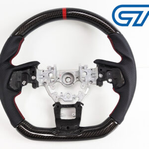 carbon cf leather steering wheel red line+ stitching for 2022+ subaru wrx vb vn