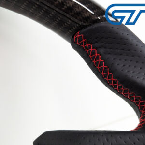 carbon cf leather steering wheel red line+ stitching for 2022+ subaru wrx vb vn
