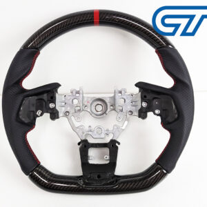 carbon cf leather steering wheel red line+ stitching for 2022+ subaru wrx vb vn