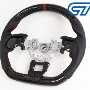 carbon cf leather steering wheel red line+ stitching for 2022+ subaru wrx vb vn