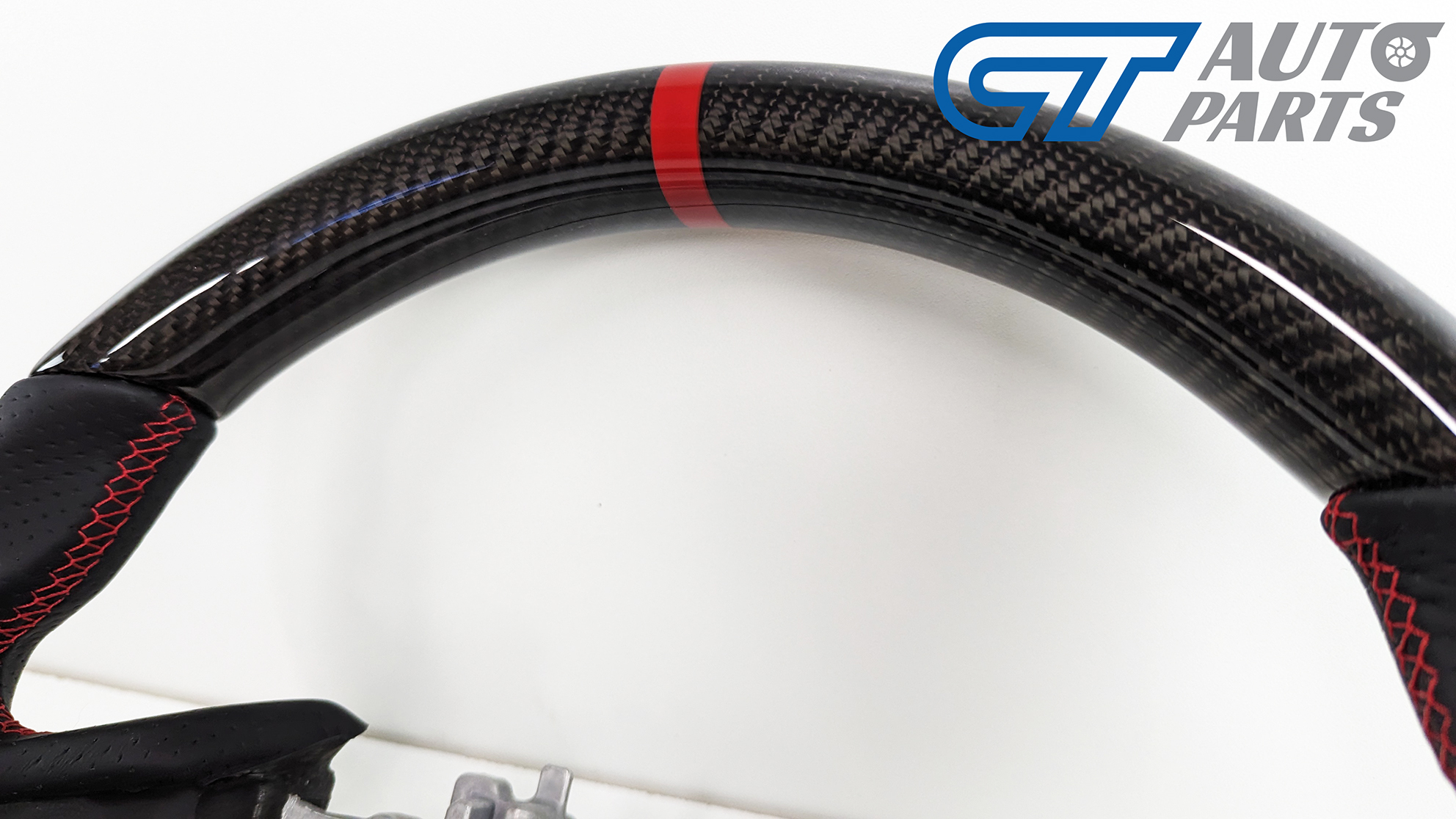 carbon cf leather steering wheel red line+ stitching for 2022+ subaru wrx vb vn
