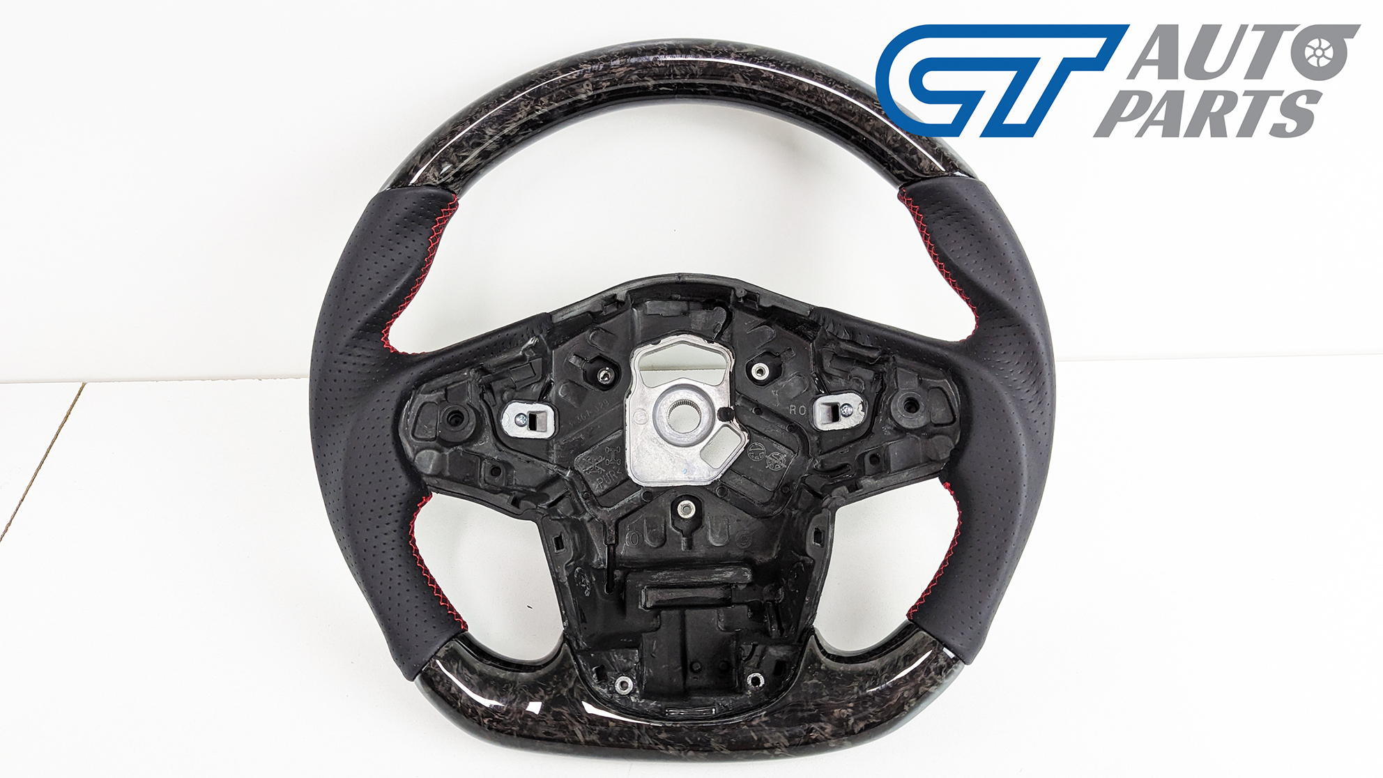 forged carbon cf leather red stitching steering wheel for 19 24 toyota supra gr a90 a91 gt gts