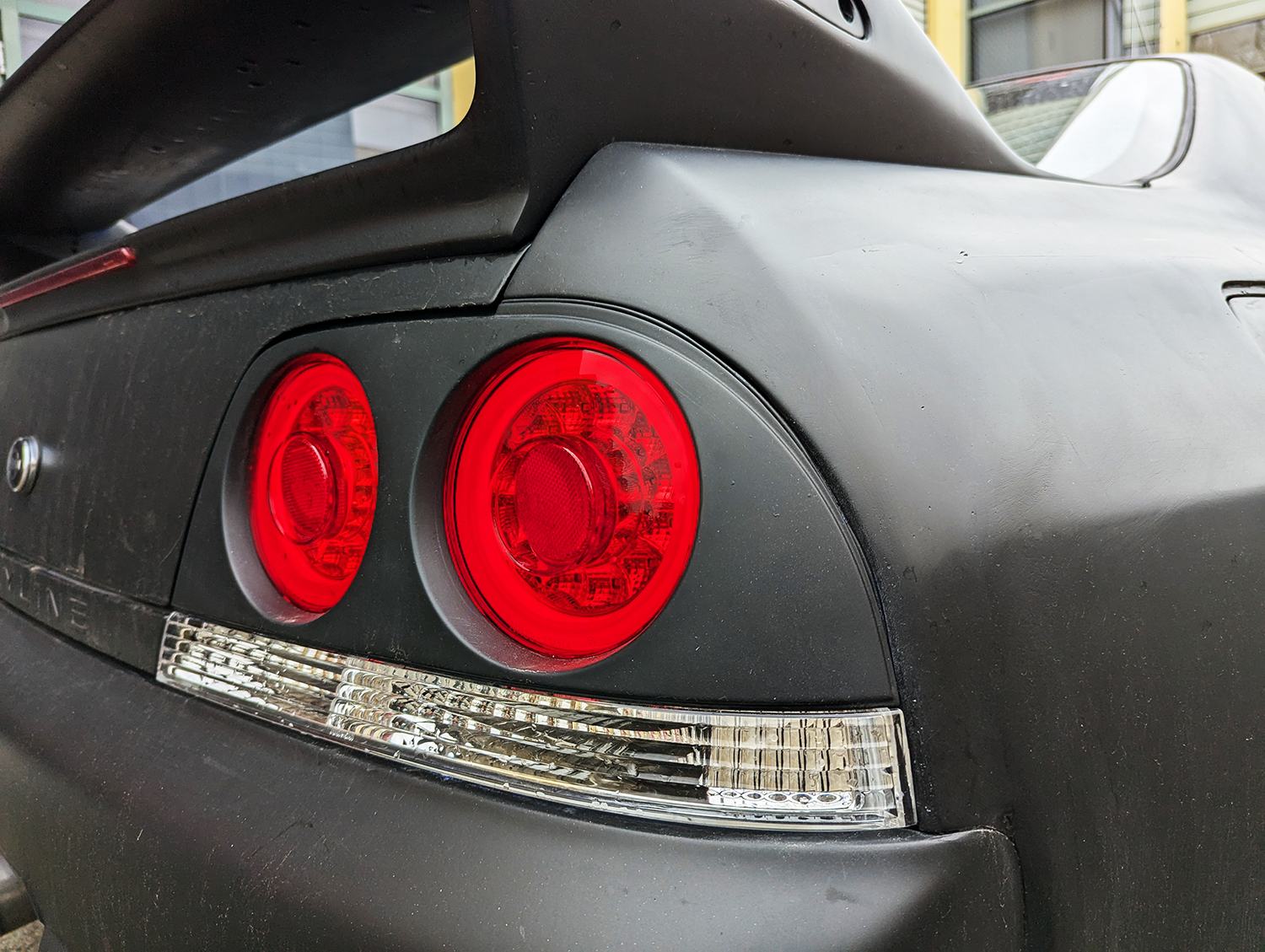 78 works fiber ring led taillights for 93 98 nissan skyline r33 gtr gts25t gtst tail lights