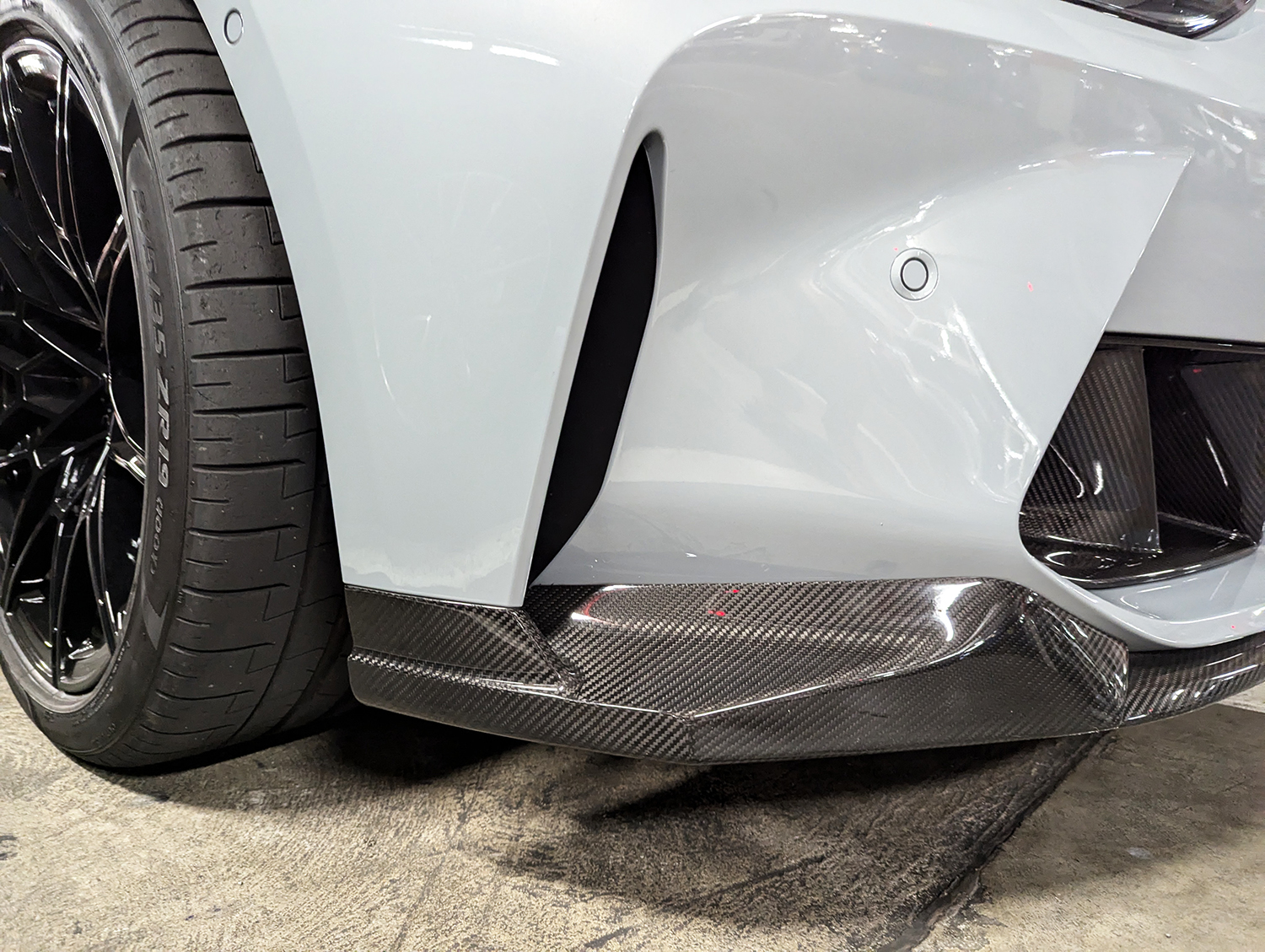 m performance style carbon fiber front bumper lip for 21 24 bmw g80 m3 g82 g83 m4