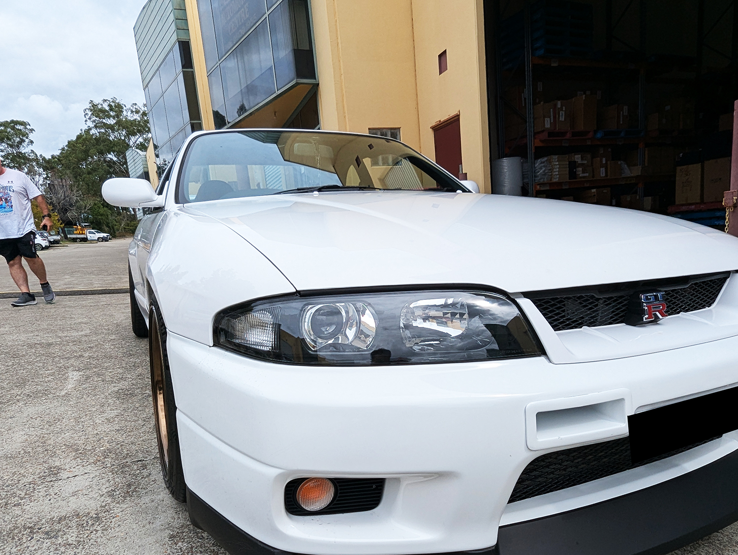 jdm black oe projector headlights for nissan skyline r33 gtr gts25 gts series 1&3 head lights