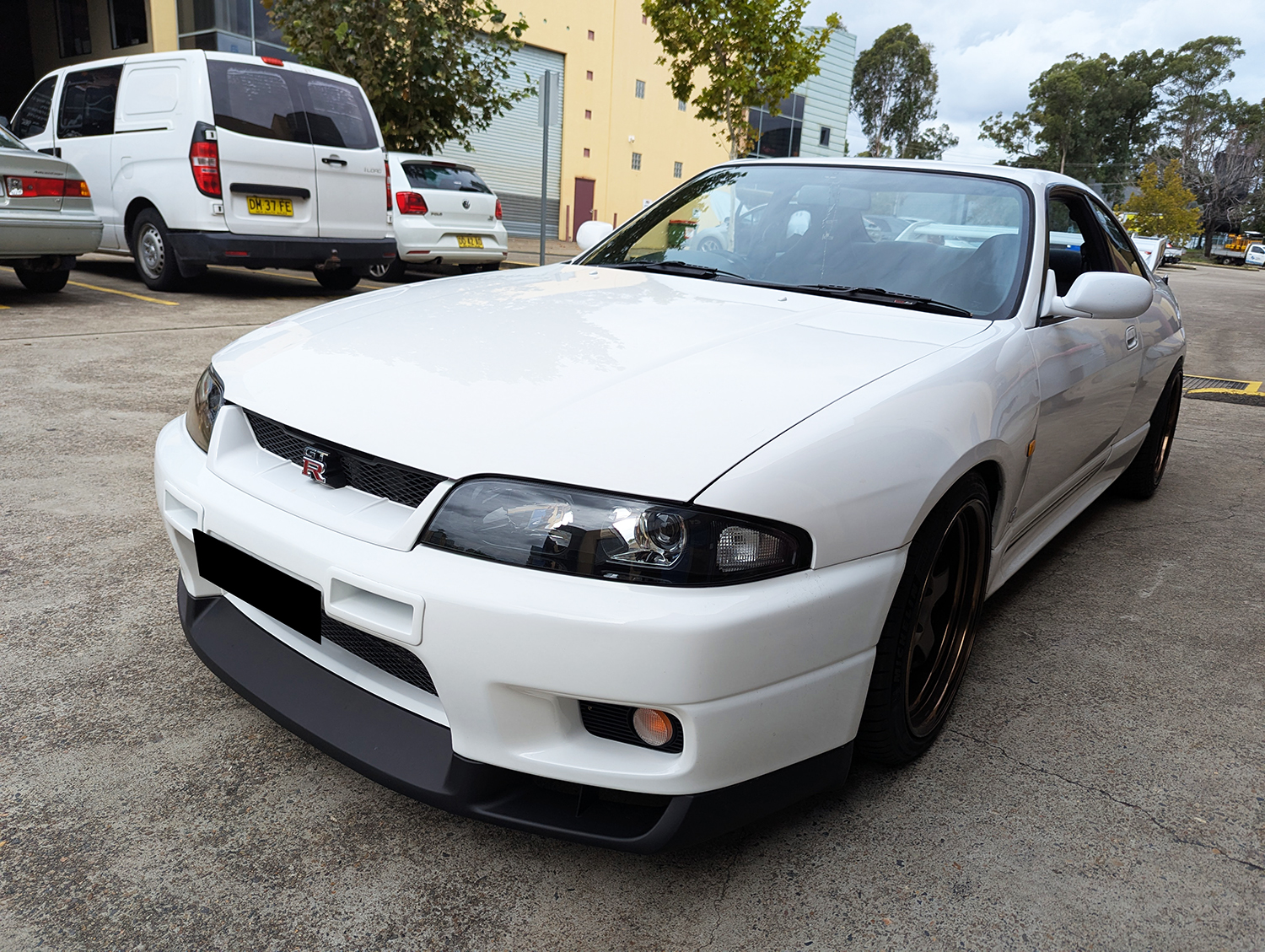 jdm black oe projector headlights for nissan skyline r33 gtr gts25 gts series 1&3 head lights