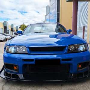 jdm black oe projector headlights for nissan skyline r33 gtr gts25 gts series 1&3 head lights