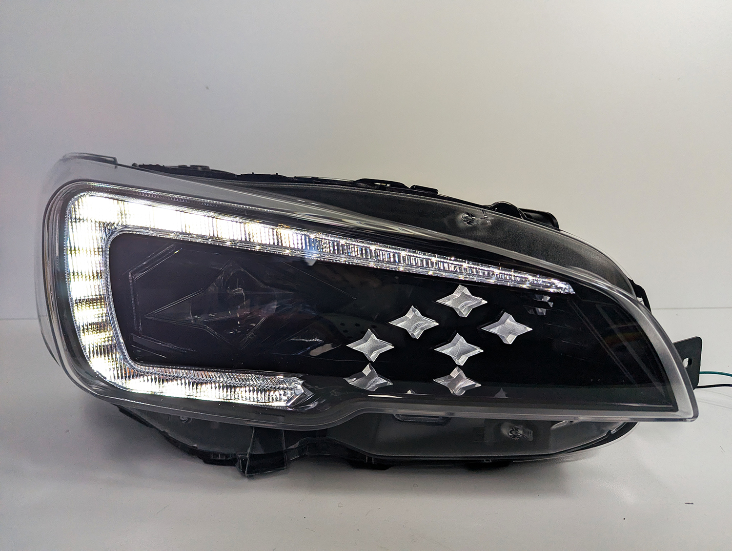 coplus stellar star logo led drl headlights for 14 17 subaru wrx sti levorg va