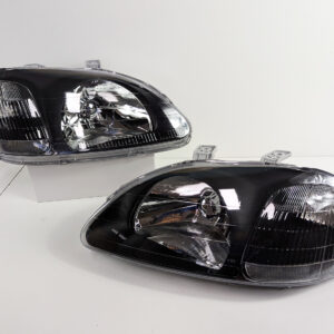 ek9 type r oem style black headlights for 96 98 honda civic ek vti