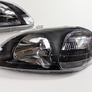 ek9 type r oem style black headlights for 96 98 honda civic ek vti