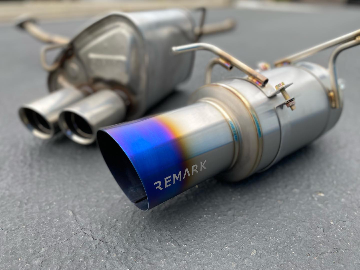 remark r1 cat back exhaust – subaru wrx vb (titanium tip)