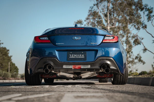 remark quad exit cat back exhaust – subaru brz/toyota gr86 (stainless tips)